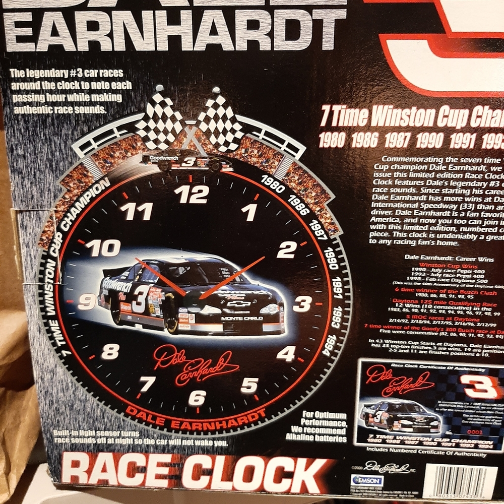 Dale Earnhardt Clock